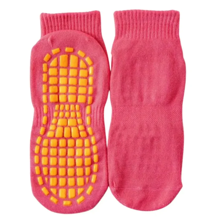 Jumplings Anti-Skid Yoga Socks, made with Bamboo and Spandex in vibrant colours. These women's yoga socks are the perfect companion for your yoga, Pilates, dance, or ballet sessions, offering comfort, grip, and hygiene all in one. Crafted with a blend of bamboo and spandex, these socks are not only soft and breathable but also naturally antibacterial. The bamboo fabric helps to prevent the growth of odour-causing bacteria, keeping your feet fresh and odour-free throughout your workout. Designed with anti-skid grips, these socks provide excellent traction, enhancing your balance and stability during your exercises. Whether you're holding a yoga pose, practicing your dance moves, or engaging in a Pilates routine, these socks will help you maintain your grip and prevent slipping.The pack includes three pairs of socks in a variety of vibrant colours, adding a touch of fun and style to your workout attire. The free size design ensures a comfortable fit for most foot sizes, offering a snug yet stretchy feel that conforms to your feet's shape. Not only are these socks practical and functional, but they are also easy to care for. Simply toss them in the washing machine for a quick and convenient clean, making them a hassle-free choice for your active lifestyle. Elevate your fitness routine with these versatile and stylish socks today.